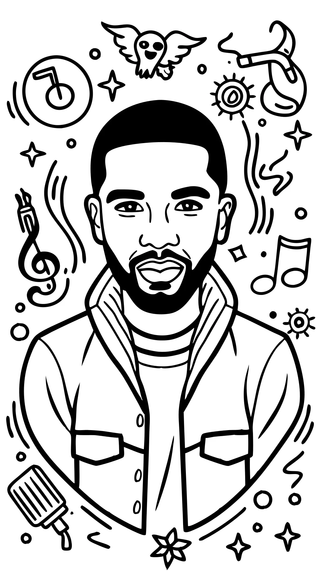 drake coloring pages